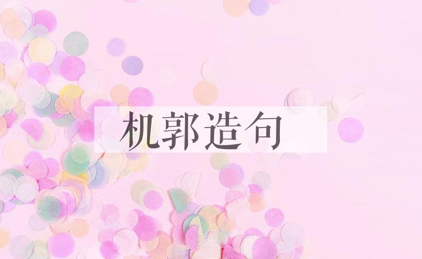 用机郭造句