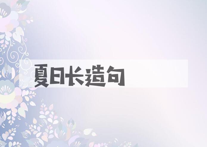 用夏日长造句
