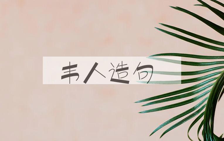 用韦人造句