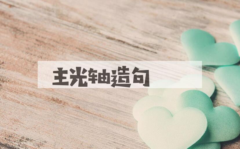 用主光轴造句