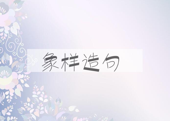 用象样造句