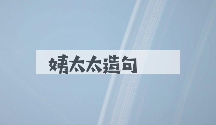 用姨太太造句