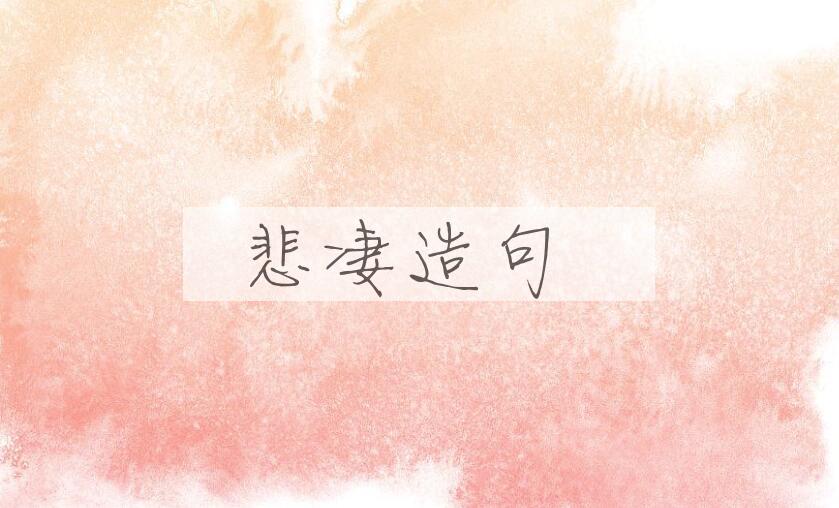 用悲凄造句