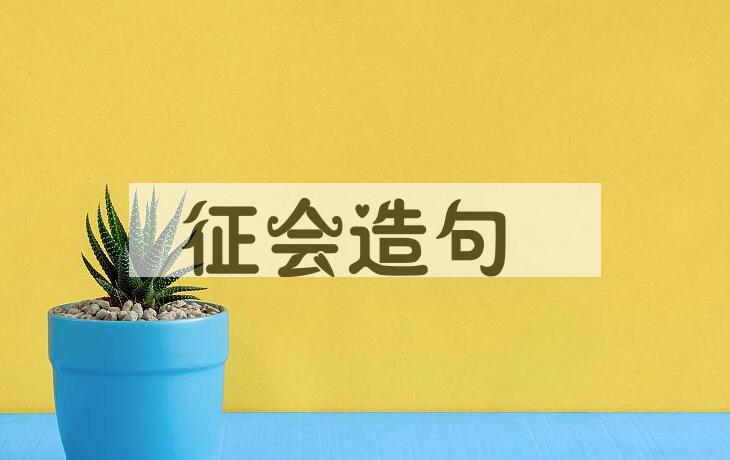 用征会造句