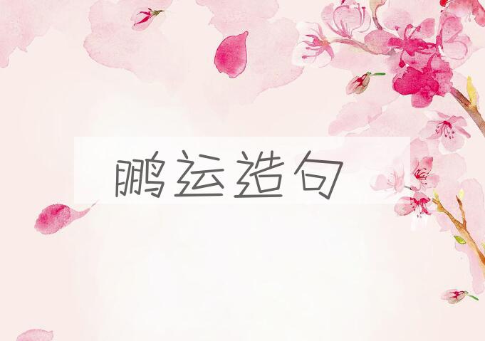 用鹏运造句