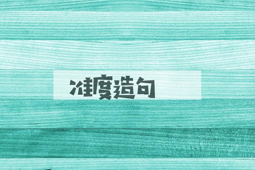 用准度造句