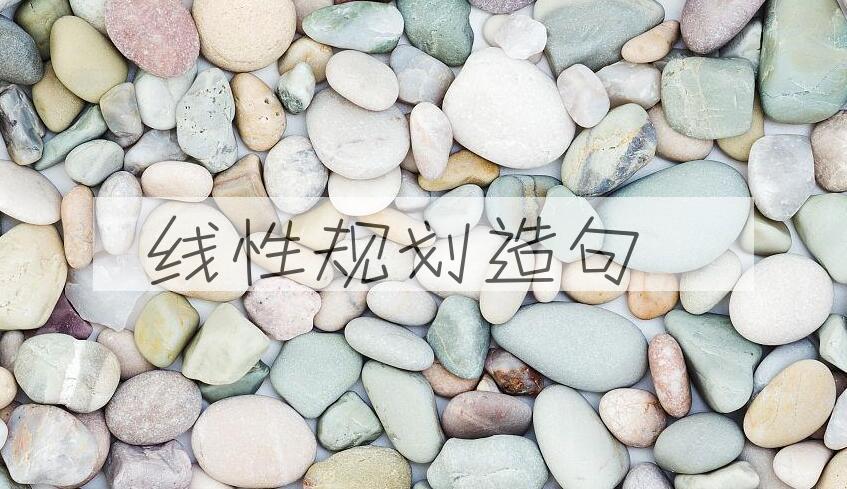 用线性规划造句