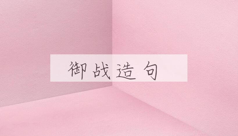 用御战造句