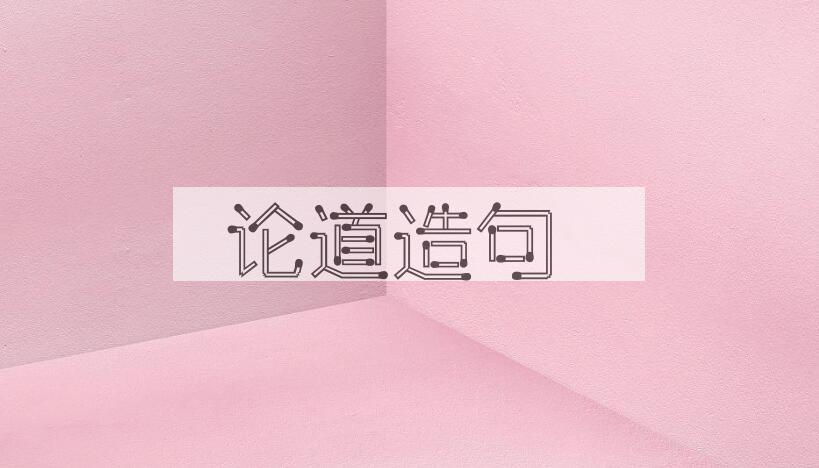 用论道造句