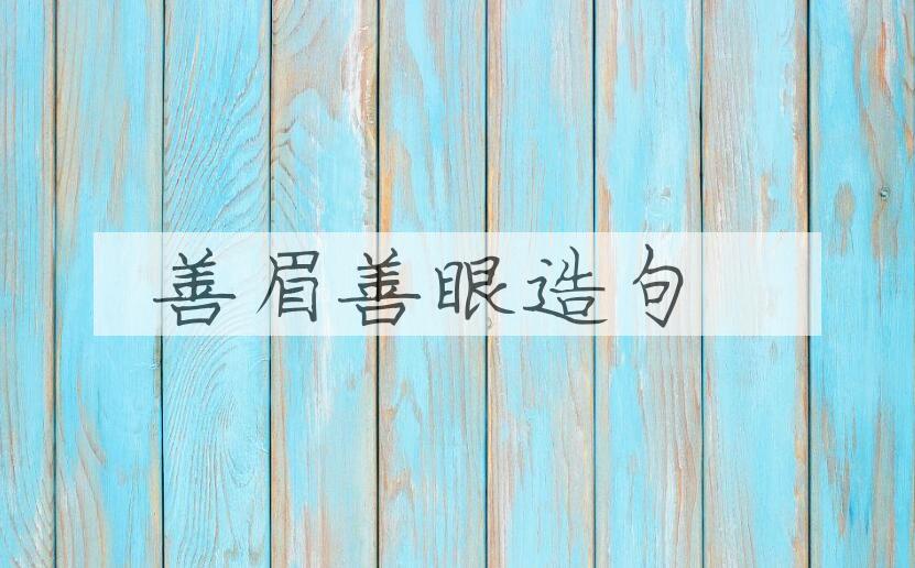 用善眉善眼造句