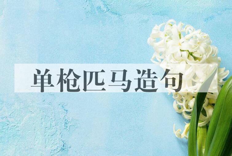 用单枪匹马造句