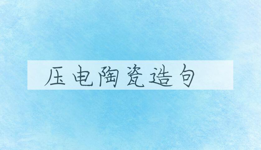 用压电陶瓷造句