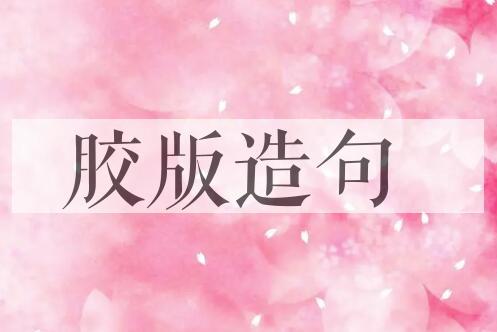 用胶版造句