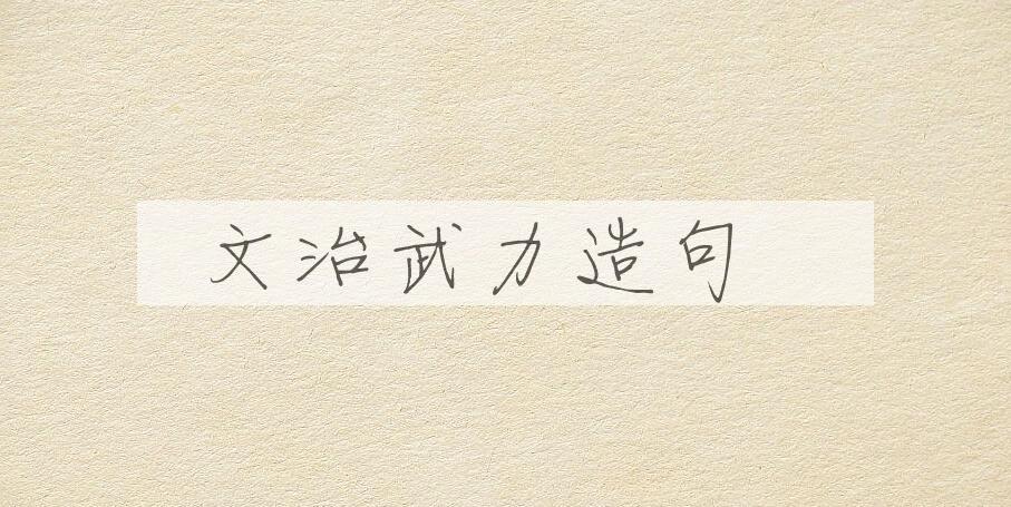 用文治武力造句