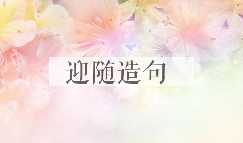 用迎随造句