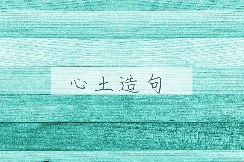 用心土造句