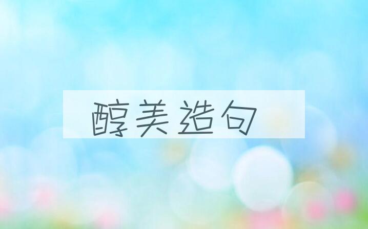 用醇美造句