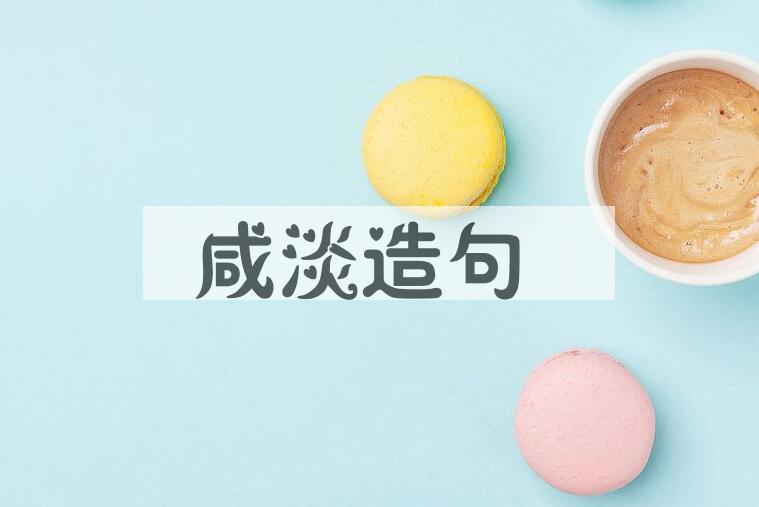用咸淡造句