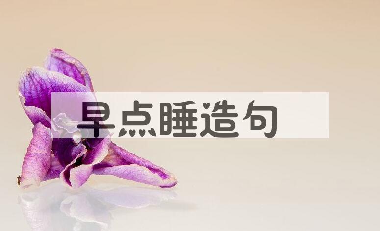 用早点睡造句