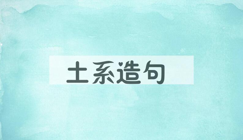 用土系造句
