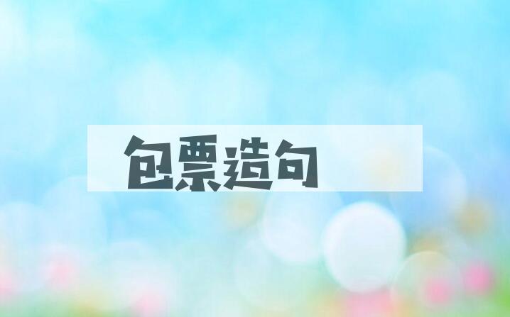 用包票造句