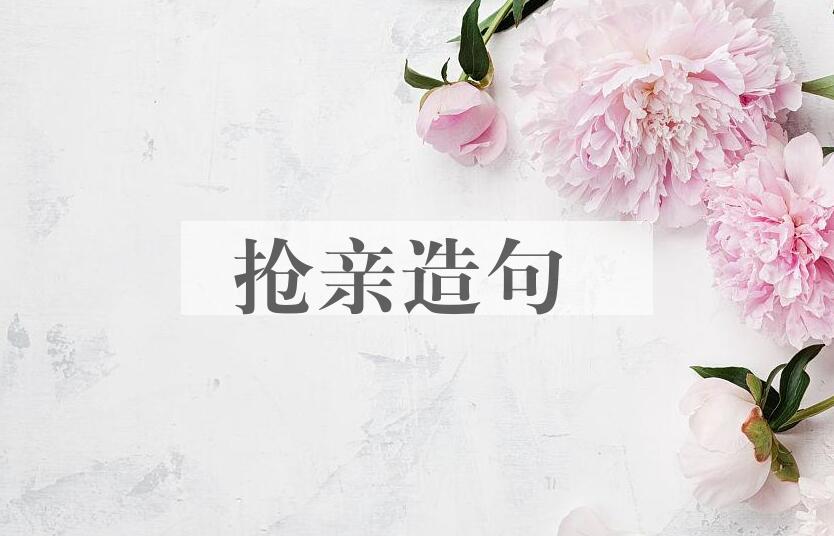 用抢亲造句