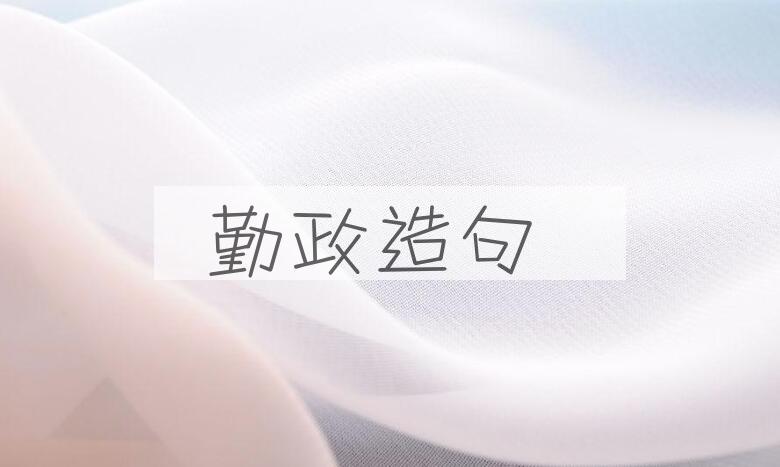 用勤政造句