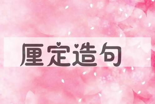 用厘定造句