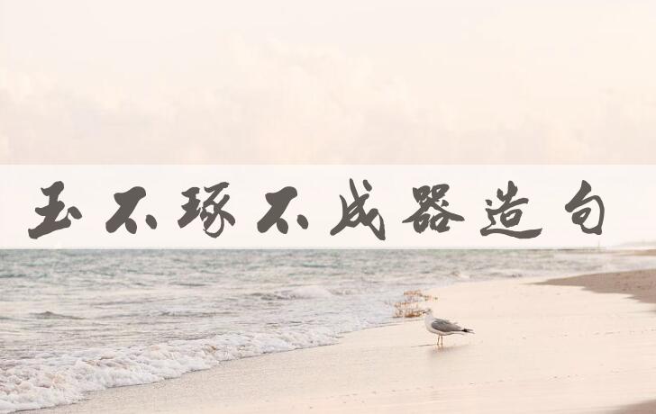 用玉不琢，不成器造句