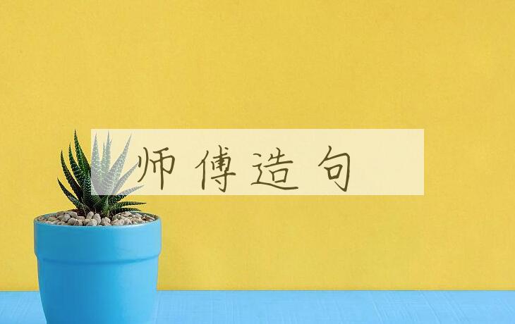 用师傅造句