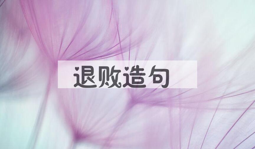 用退败造句