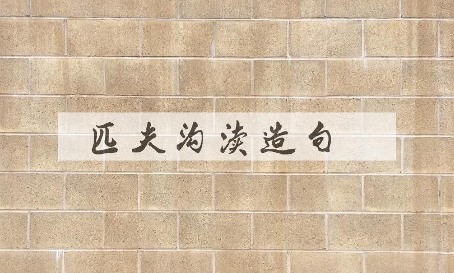 用匹夫沟渎造句
