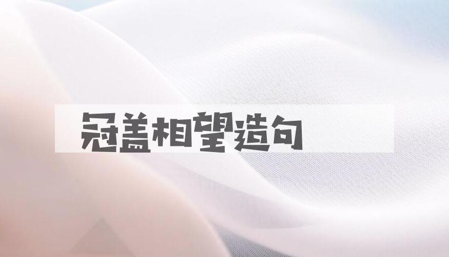 用冠盖相望造句