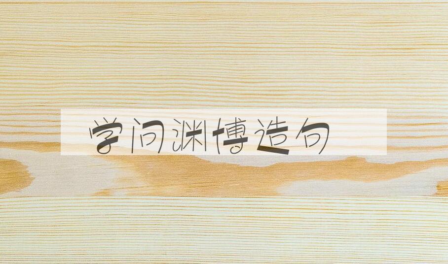 用学问渊博造句