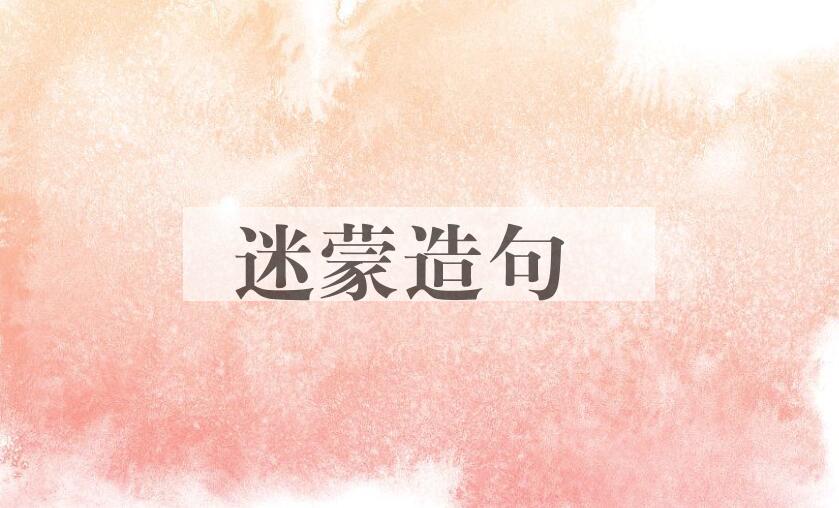 用迷蒙造句
