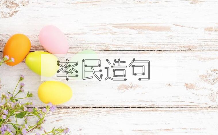 用率民造句