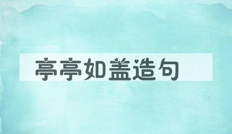 用亭亭如盖造句