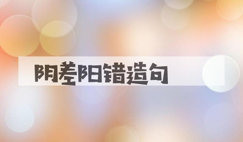 用阴差阳错造句