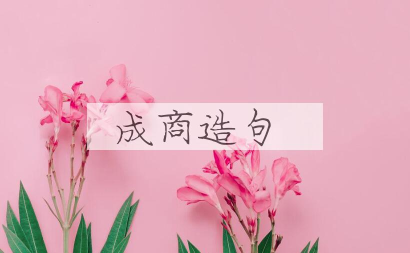用成商造句