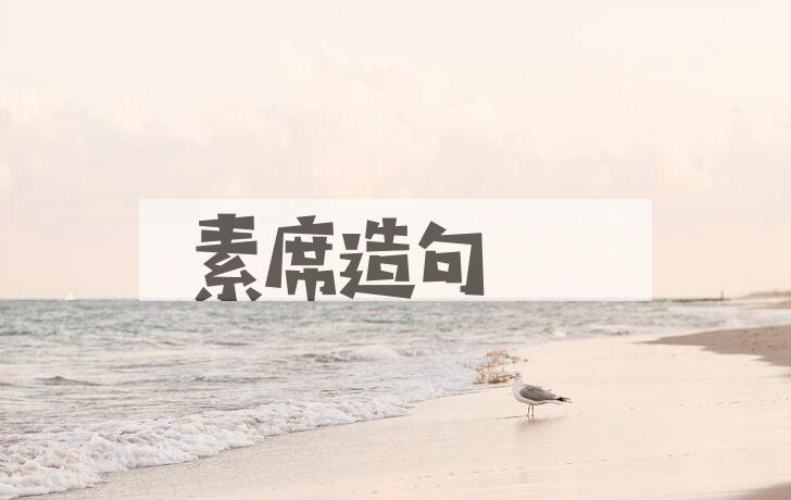 用素席造句
