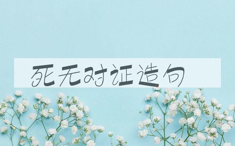 用死无对证造句