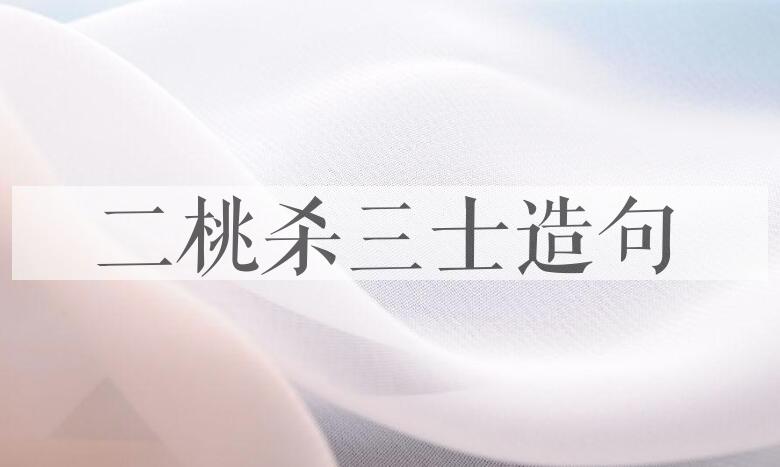 用二桃杀三士造句