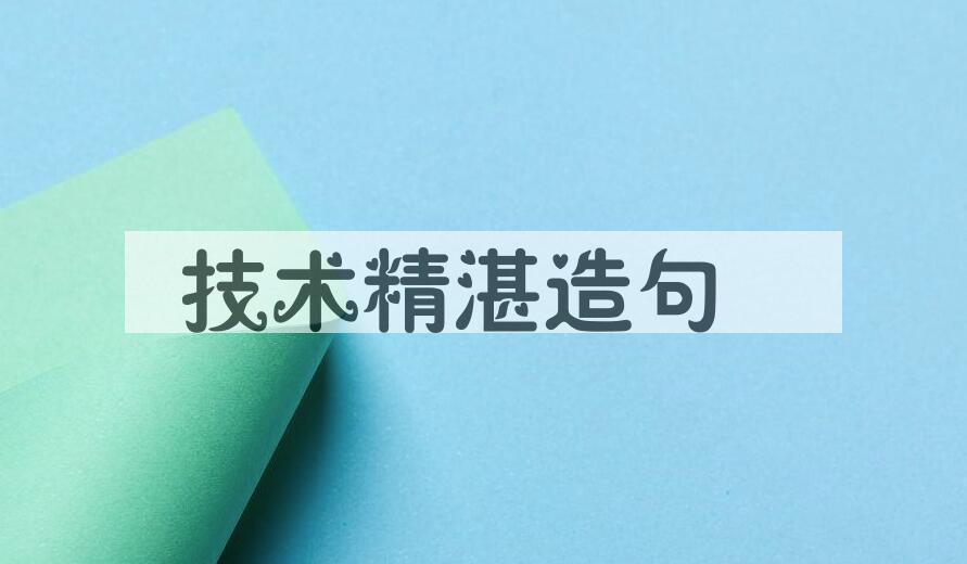 用技术精湛造句