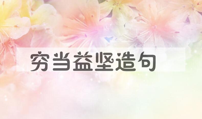 用穷当益坚造句