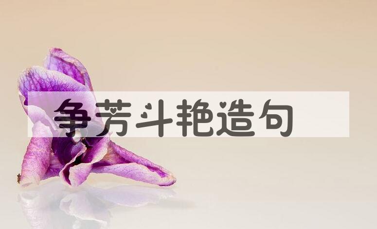 用争芳斗艳造句