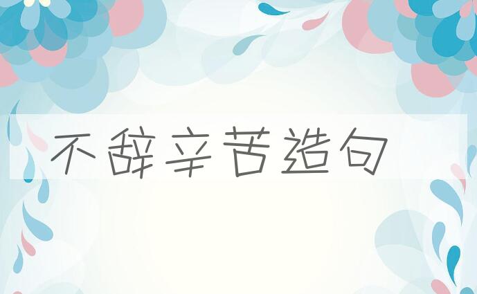 用不辞辛苦造句