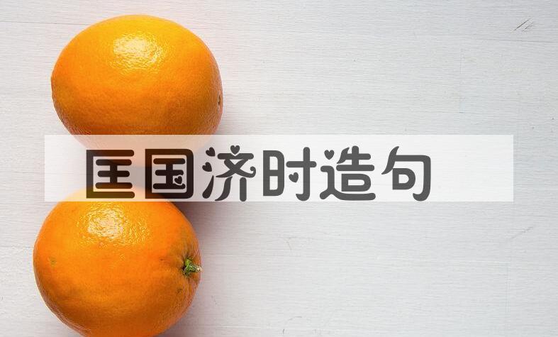 用匡国济时造句
