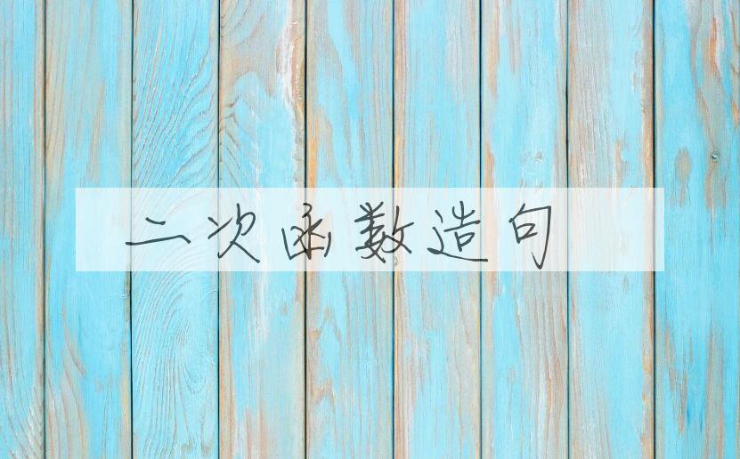 用二次函数造句