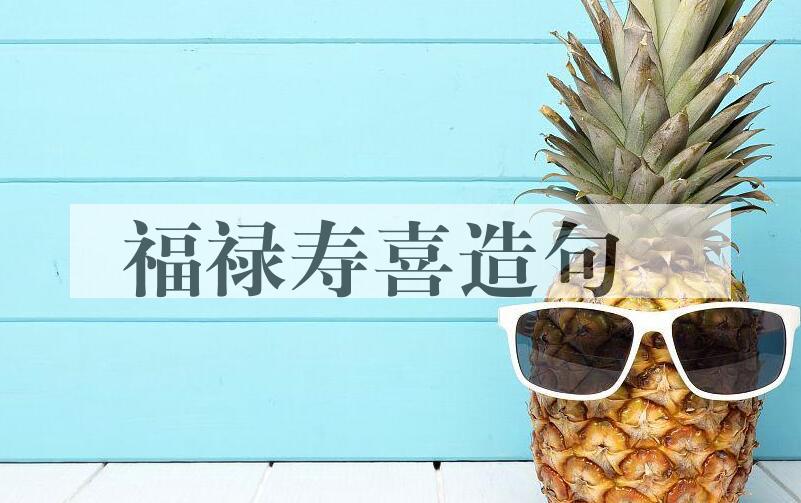 用福禄寿喜造句