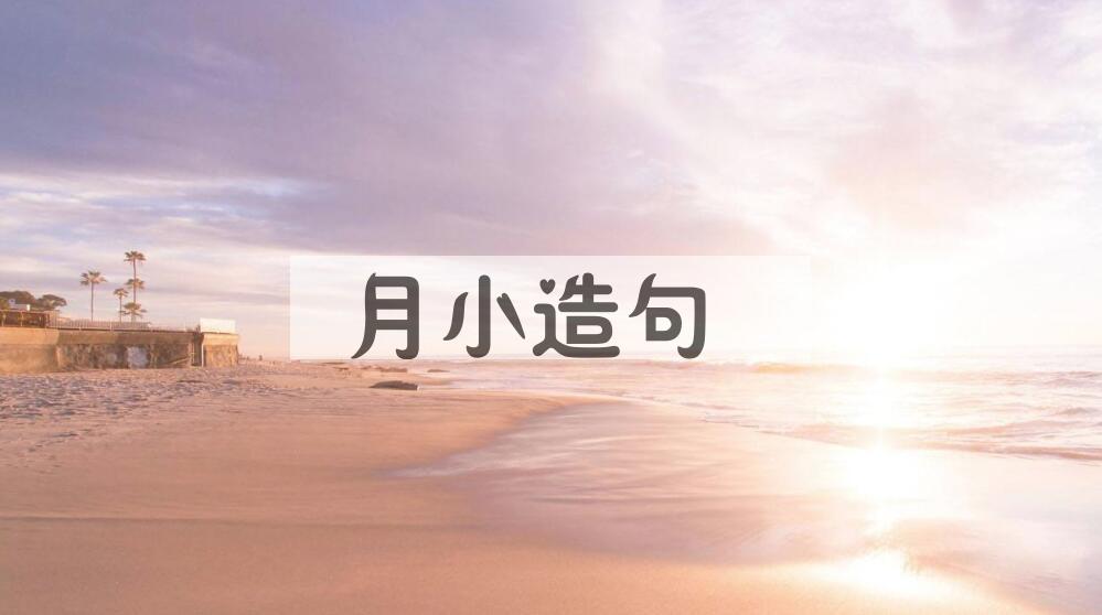 用月小造句